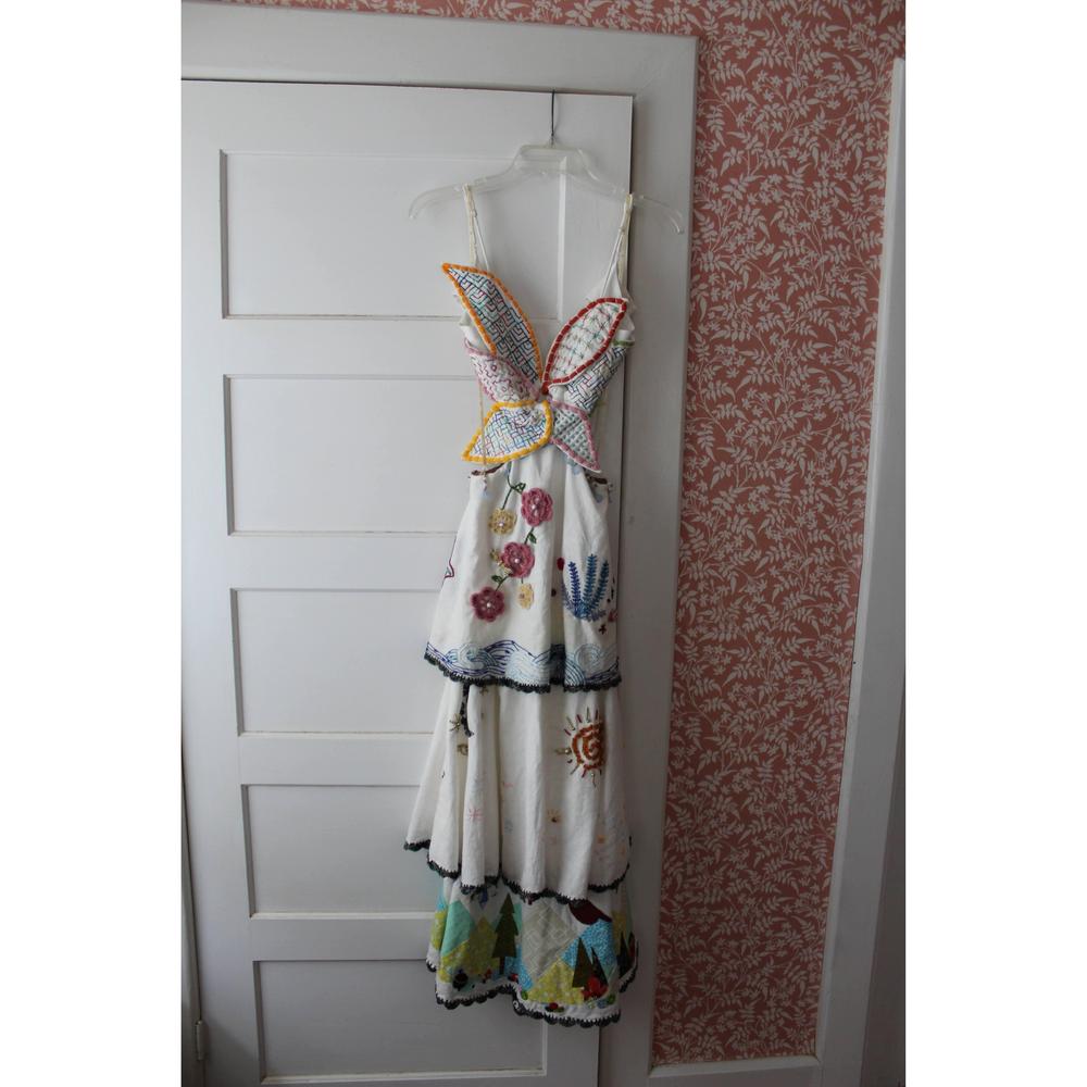white maxi dress with embroidery Embroidered Floral Button-Down Maxi Dress – Elegant Boho Style
