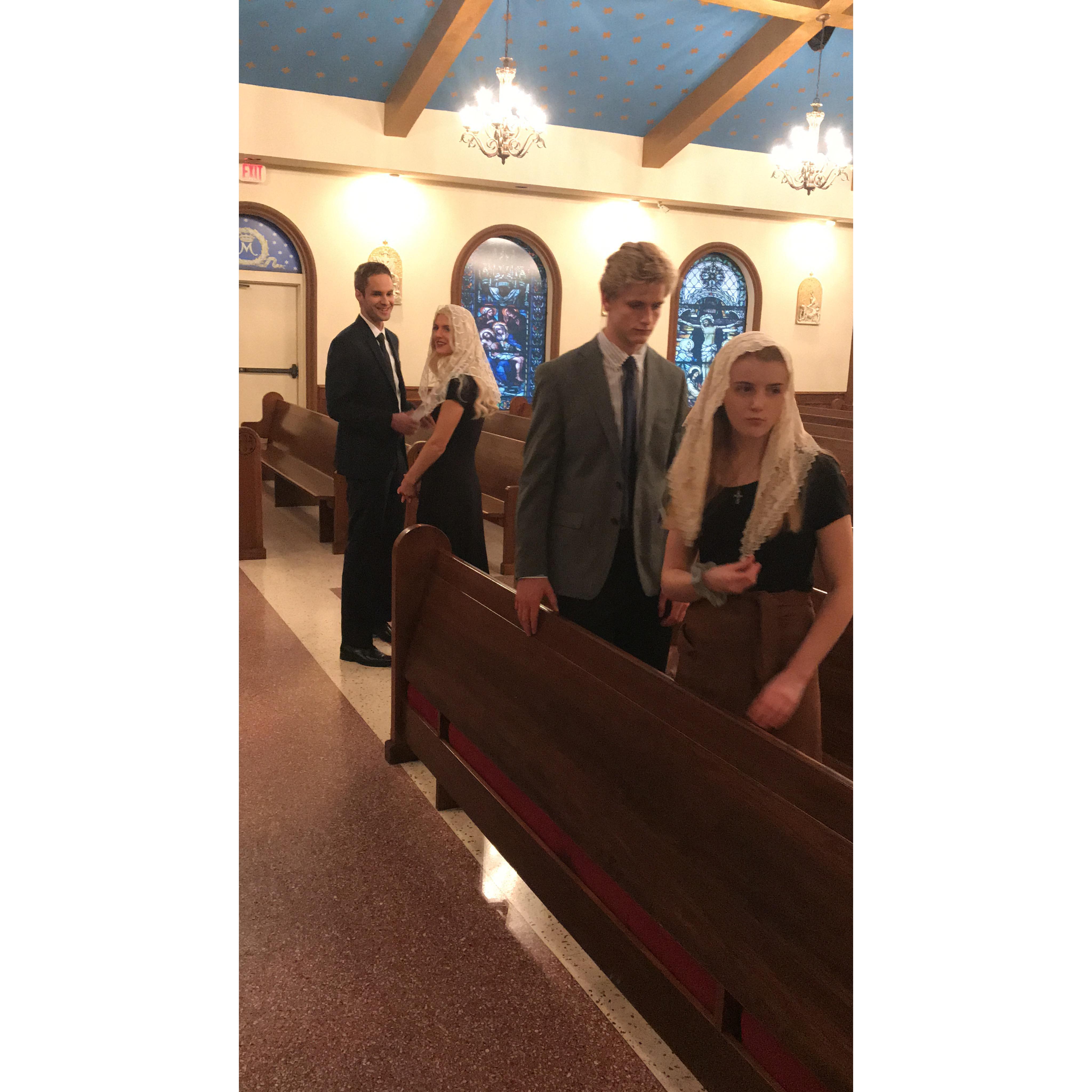 After the betrothal-very happy William & Faith were there to witness the beautiful ceremony!