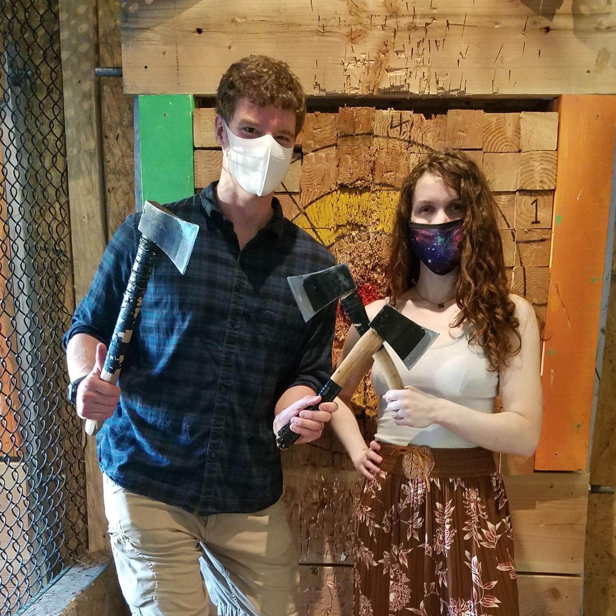 What do you do for fun during a pandemic? Dabble in a little axe throwing of course! Stuart and Shannon both hit the bullseye...in more ways than one.