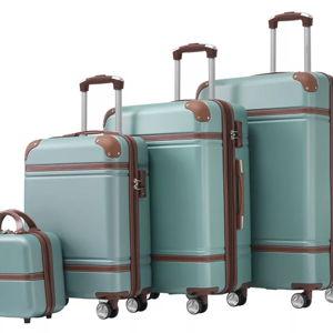 4-Piece Hardside Spinner Luggage Set with Cosmetic Case and TSA Lock