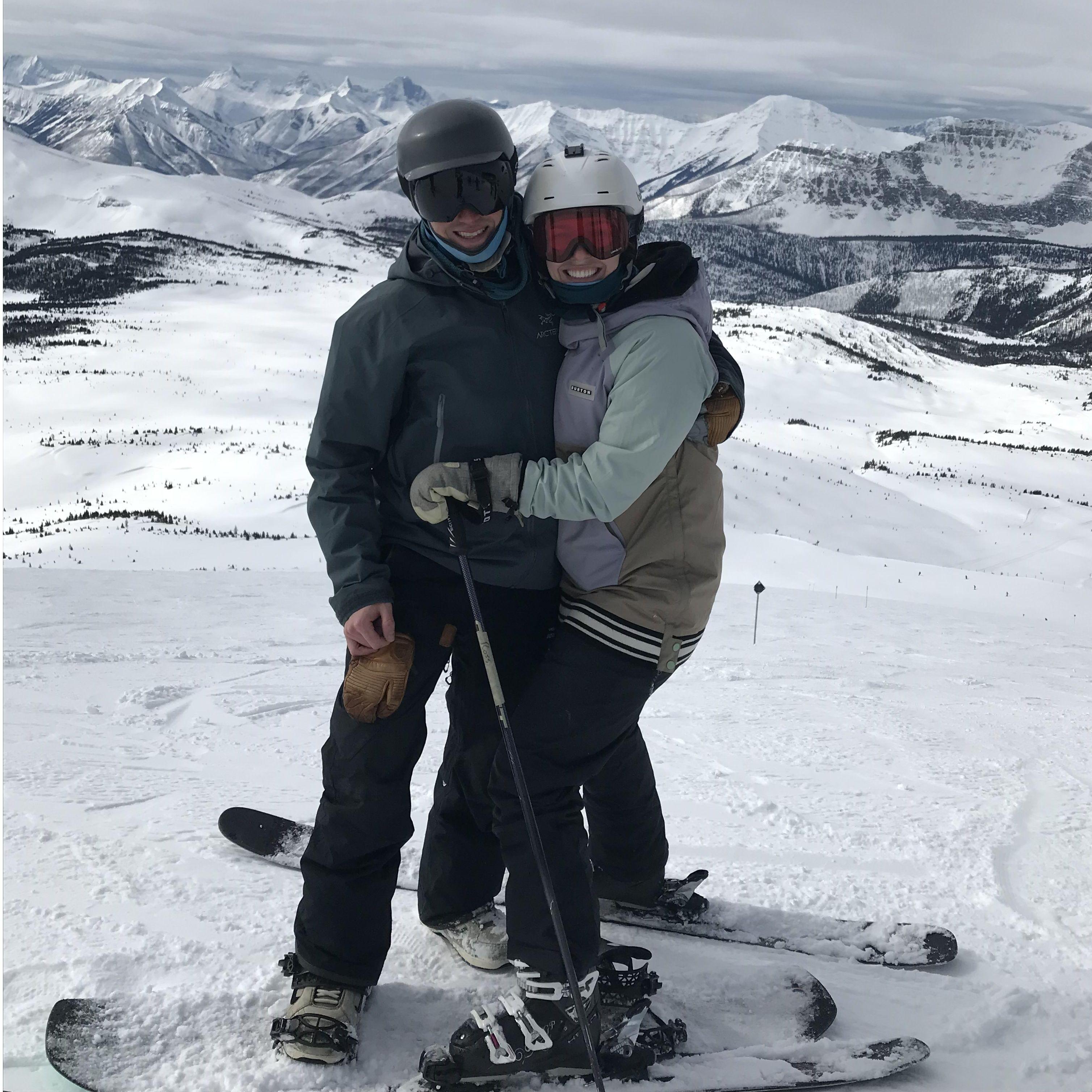 Banff, Canada for a Spring Break trip and chance to ski non-Colorado mountains