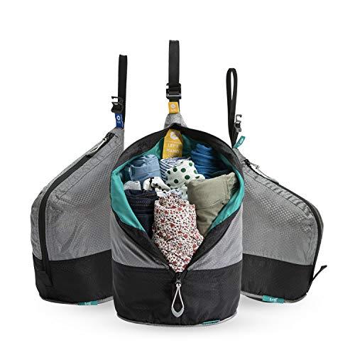 trtl Packing Pods The Packing Cube You Can Hang, Carry and Pack. Made from Recycled Plastic Bottles. (3-Piece Set: Small, Medium, Large with Free Strap)