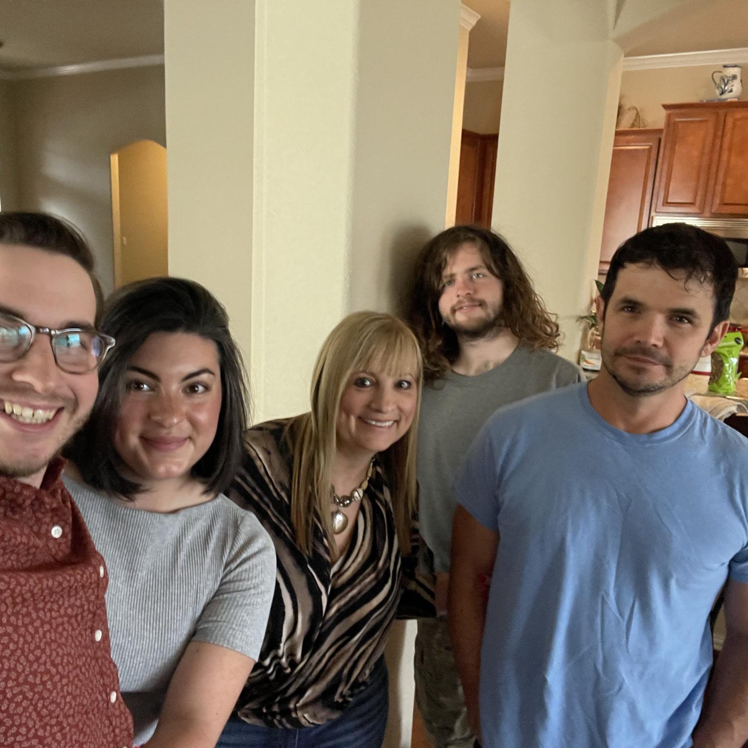 At home in Austin, taking our 1 yearly allotted family photo. Don’t Noah and Robert look thrilled?