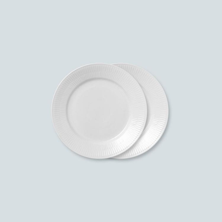 Royal Copenhagen, White Fluted Salad Plate | Zola