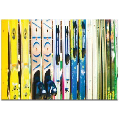 Metal Art Studio Ski Stop 32-Inch x 22-Inch Metal Wall Art
