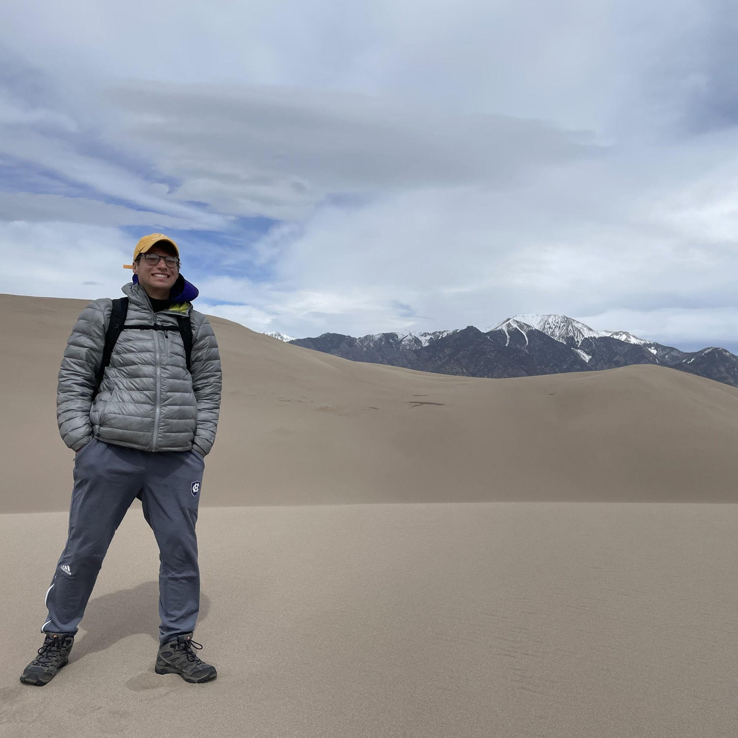 During Emma's 2022 visit to Max in Colorado, we explored Great Sand Dunes National Park. After celebrating summiting one of the dunes, we enjoyed a local hot spring.