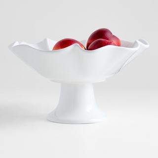 Ruffle Earthenware Pedestal Bowl
