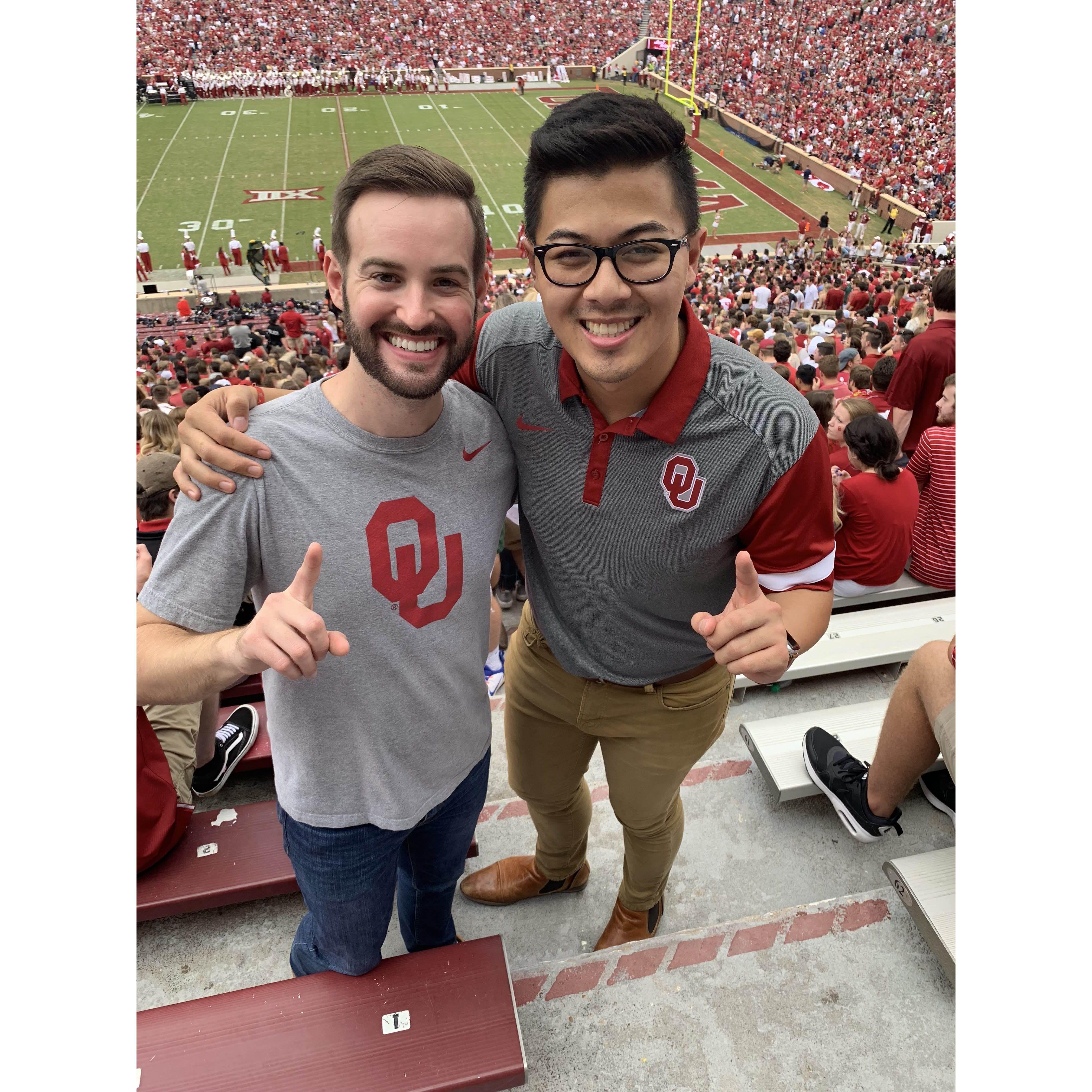 As OU alum, we enjoyed a lot of OU home games together - September 2018