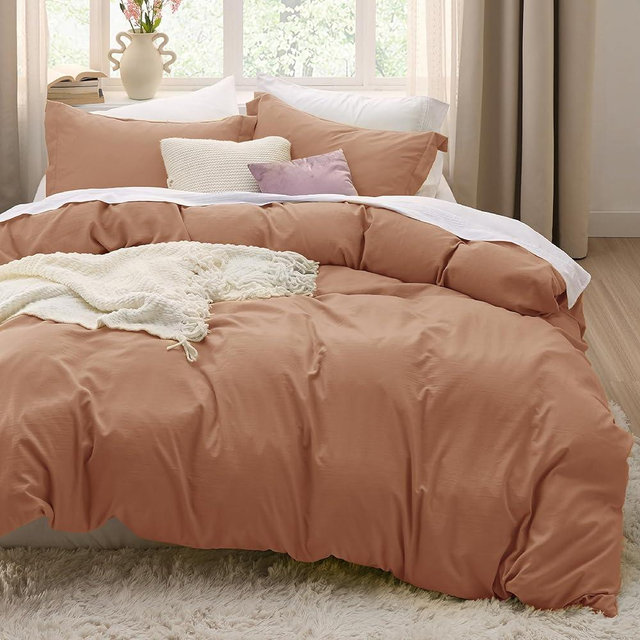 Bedsure Taupe Duvet Cover King Size - Soft Prewashed King Duvet Cover Set, 3 Pieces, 1 Duvet Cover 104x90 Inches with Zipper Closure and 2 Pillow Shams, Comforter Not Included