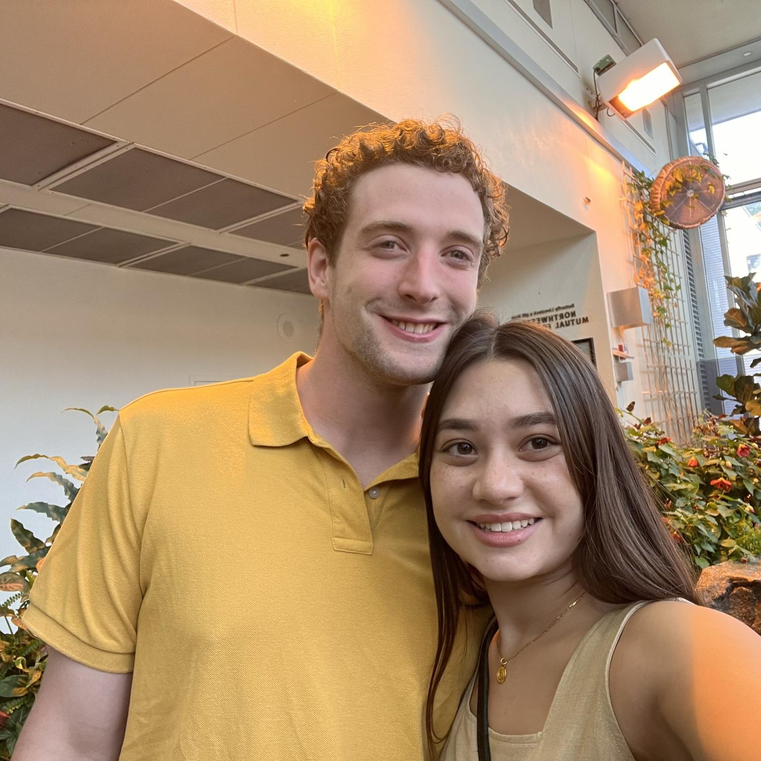 Us enjoying the butterfly room at one of our favorite places, the Milwaukee Public Museum!