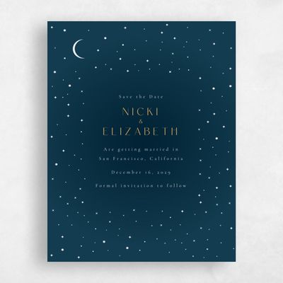Deepest Teal, Blue Wedding Save the Date - Cosima Portrait