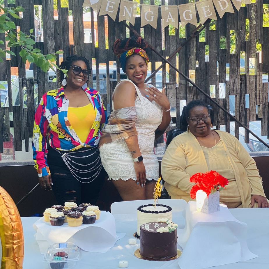 Moniesha mother on the left and grandmother on the right (Sandra Harrison)