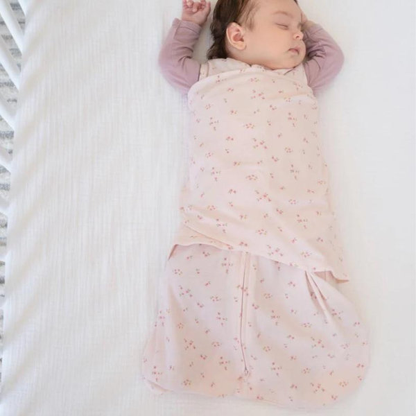 Pink Floral Cotton Swaddle Newborn | HALO