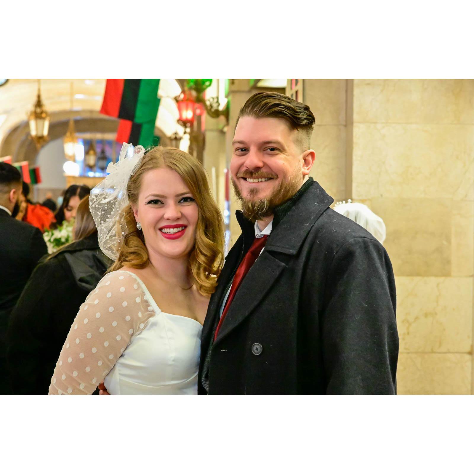 Photos from our courthouse wedding day!
Downtown Chicago, 2/24/24