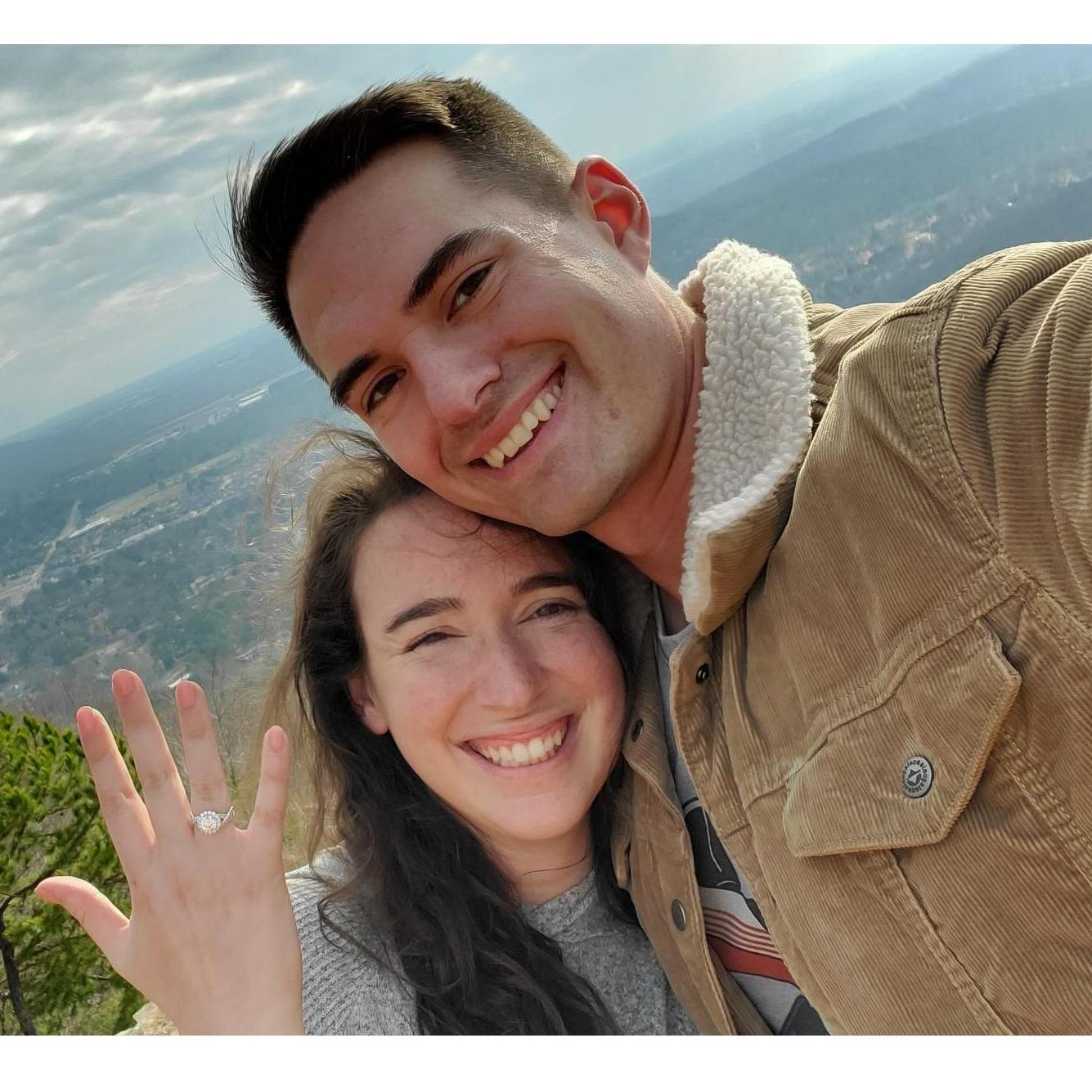 Seconds after Brendan proposed we took a selfie!