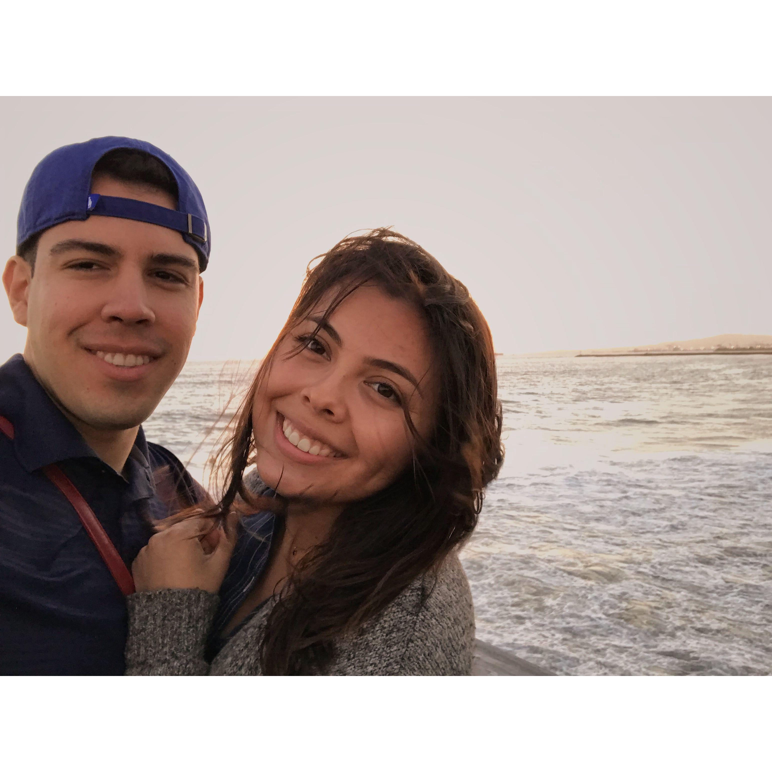 November 2018 | One of our first dates, getting dinner and walking along the Seal Beach pier.