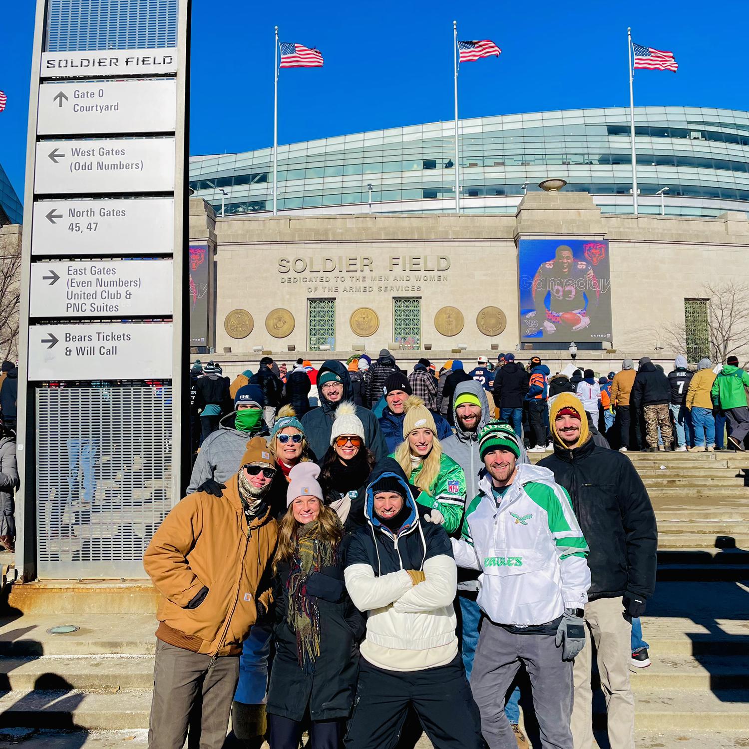 The Chicago Bears and Philadelphia Eagles game … 19 degrees warm!