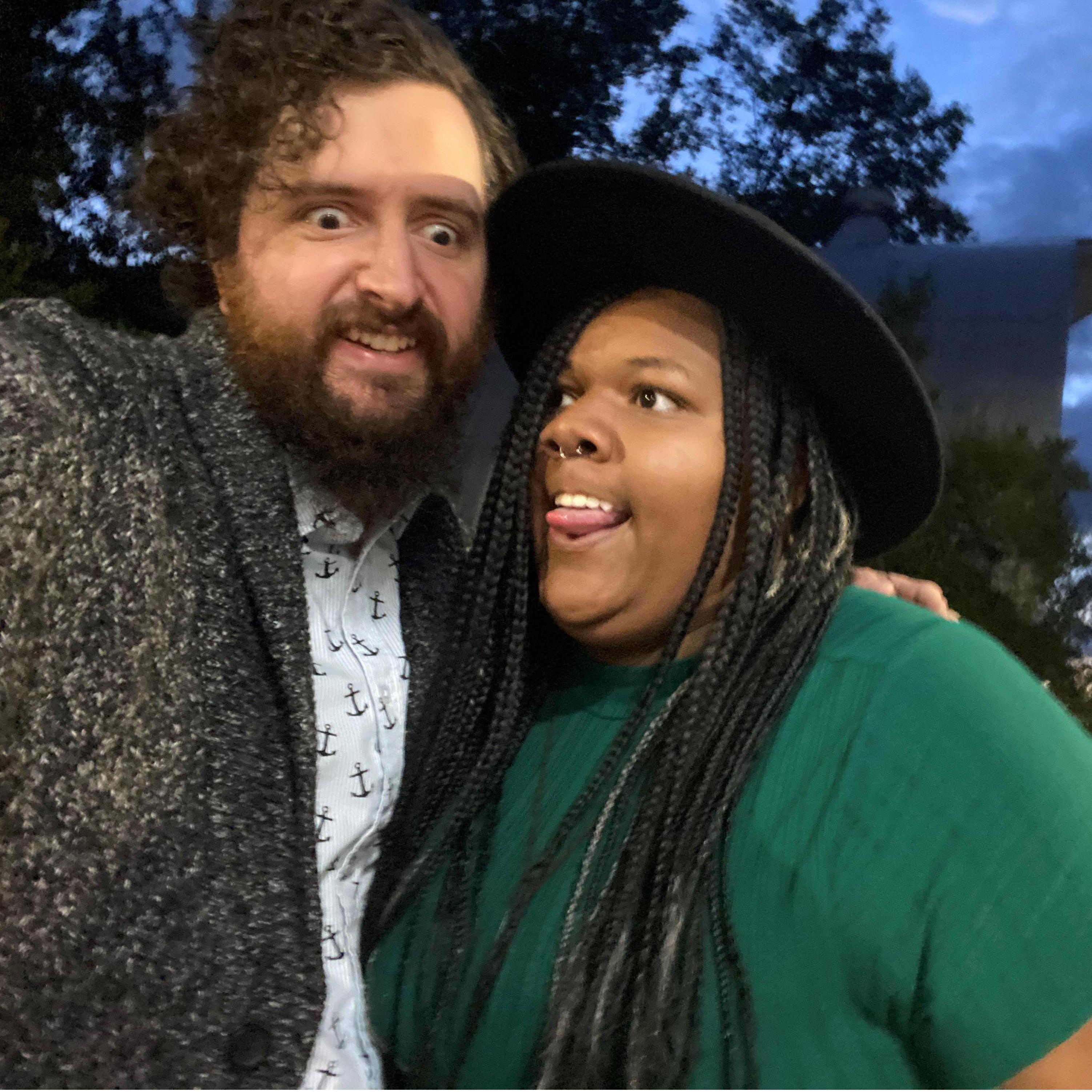 I mean, this isn't a flattering photo of either of us, but we thought it necessary to have it on our wedding website, lol