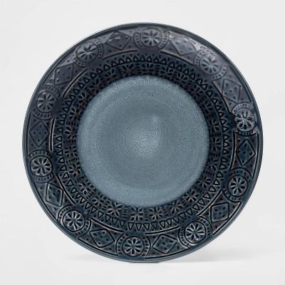 8.5" Ceramic Kingfield Debossed Salad Plate Blue - Threshold™