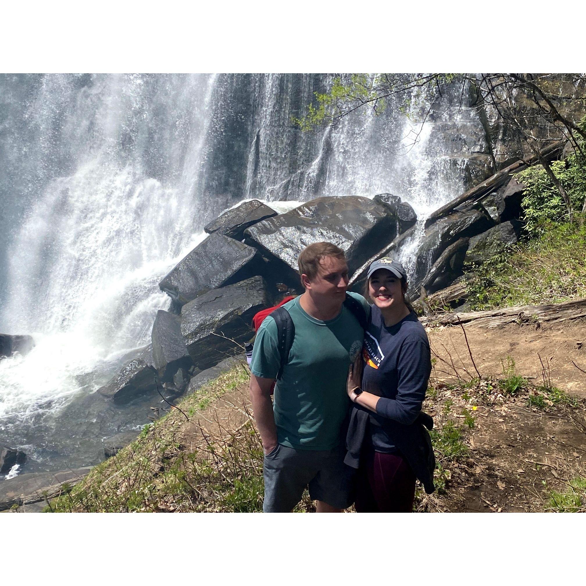 This is Rainbow Trail in Brevard! We visited for our two year anniversary.
