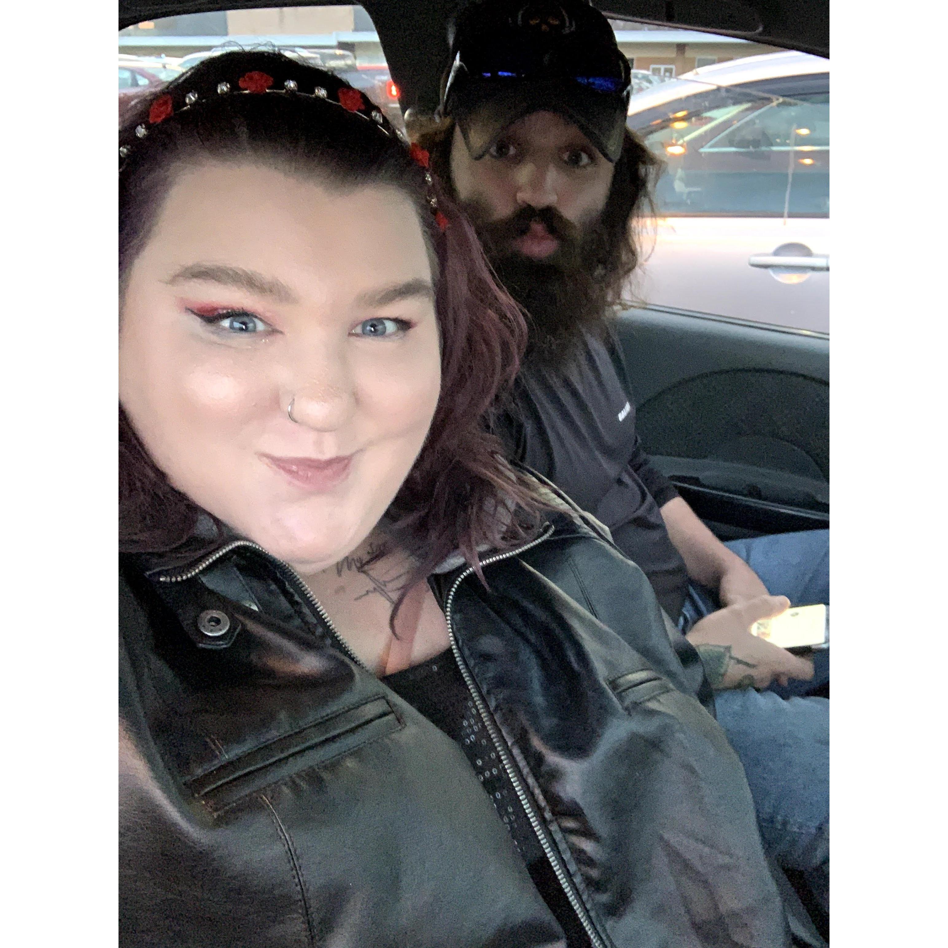 First date! We went out for a movie and dinner. We already knew something big was happening.