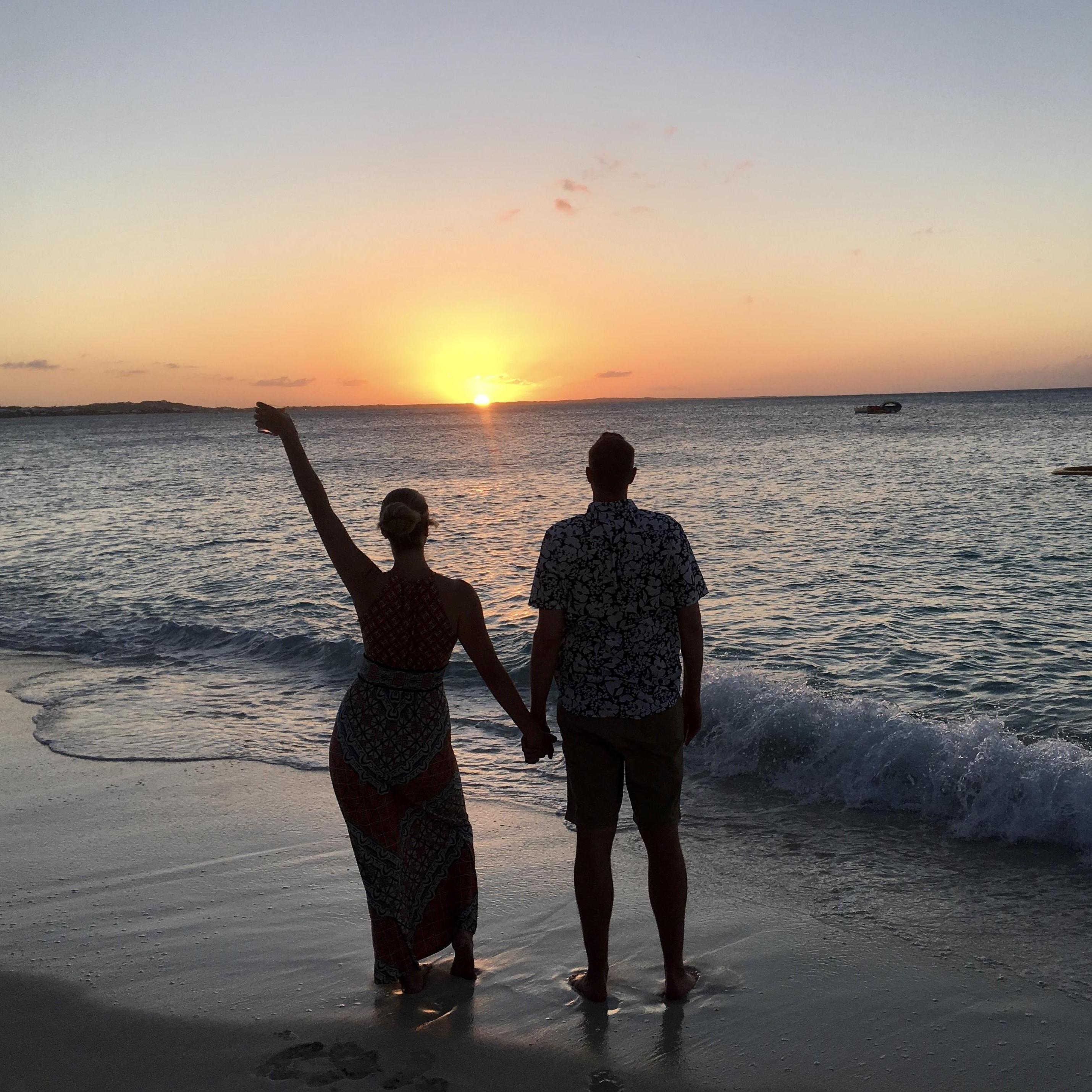 On the beach in Turks and Caicos!