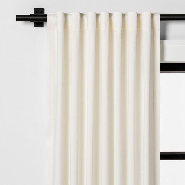 95" Fringe Stripe Curtain Panel Sour Cream - Hearth & Hand™ with Magnolia