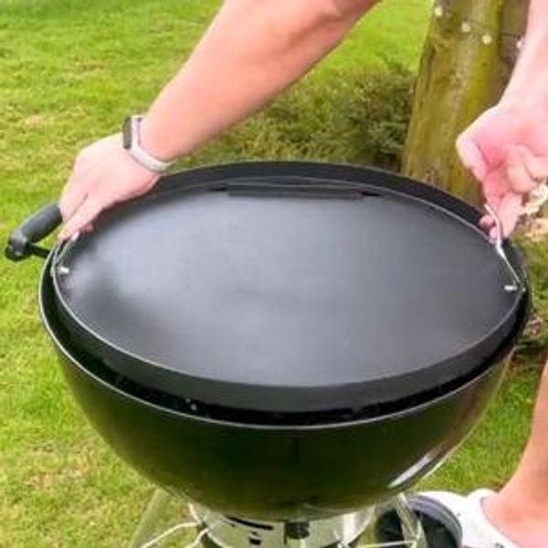 Full Size Flat Top Griddle Insert for Weber Charcoal Grills