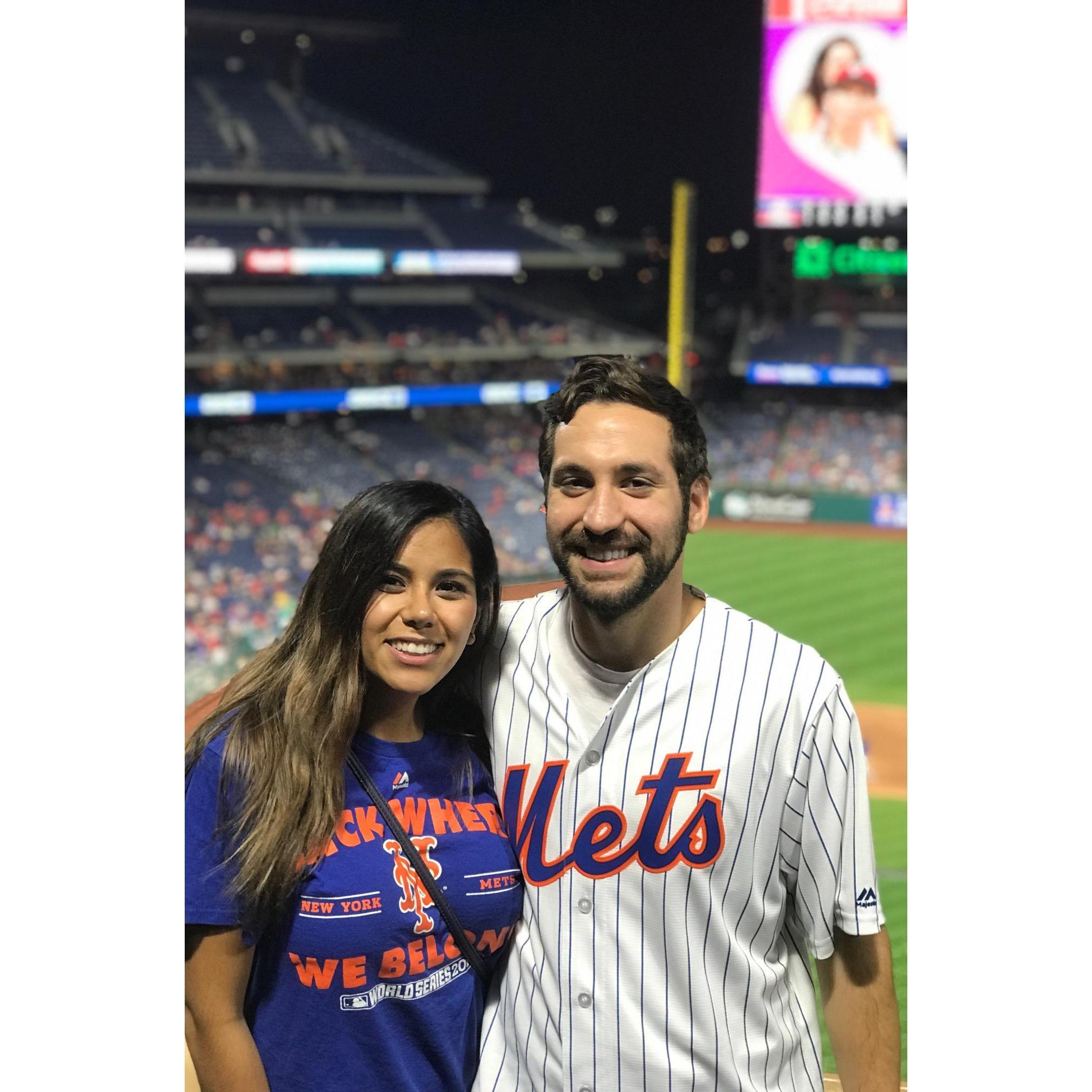 Our first Mets game #letsgomets