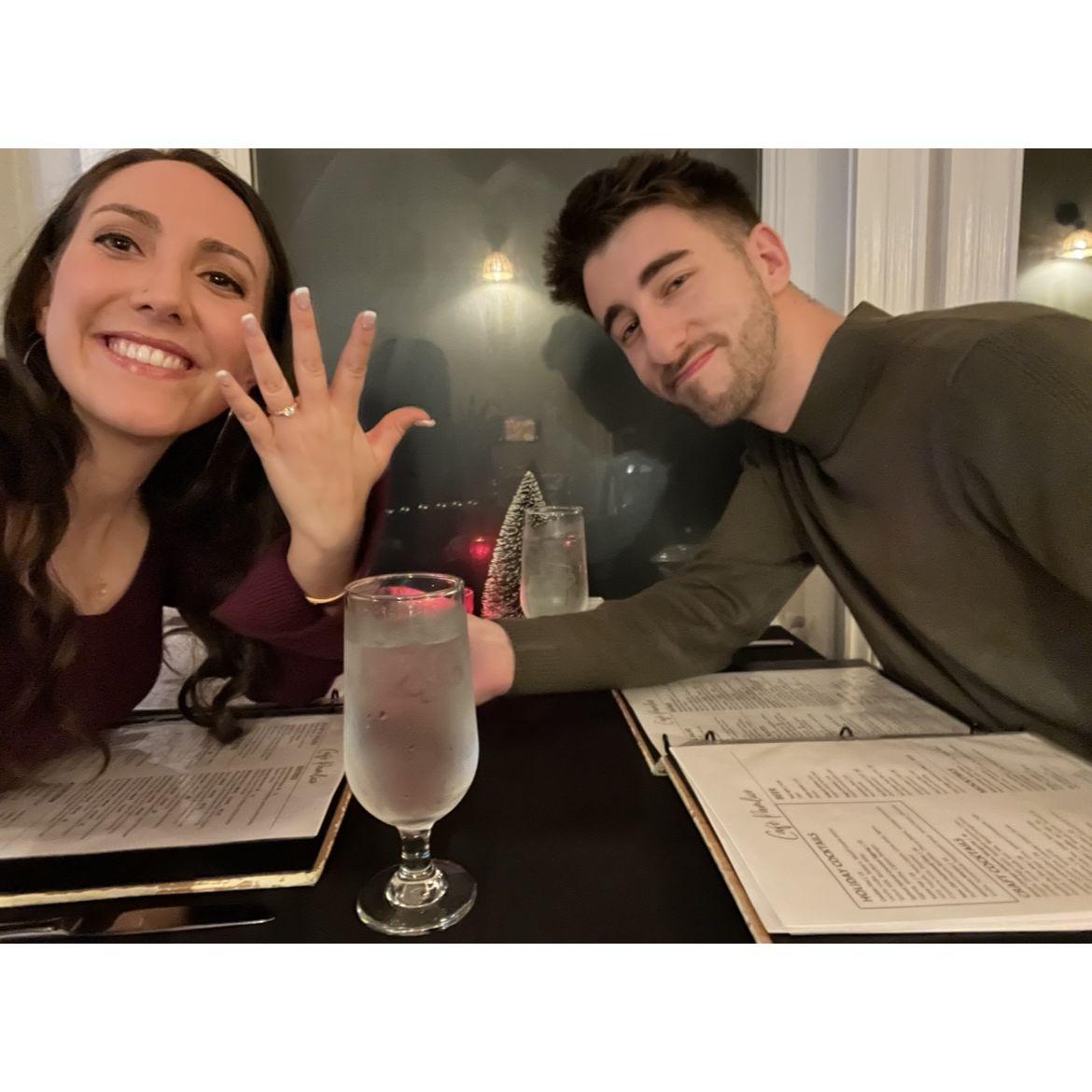 Dinner in the Outer Banks after getting engaged!!!!