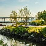 Scenic Hudson River Walk Park at Tarrytown