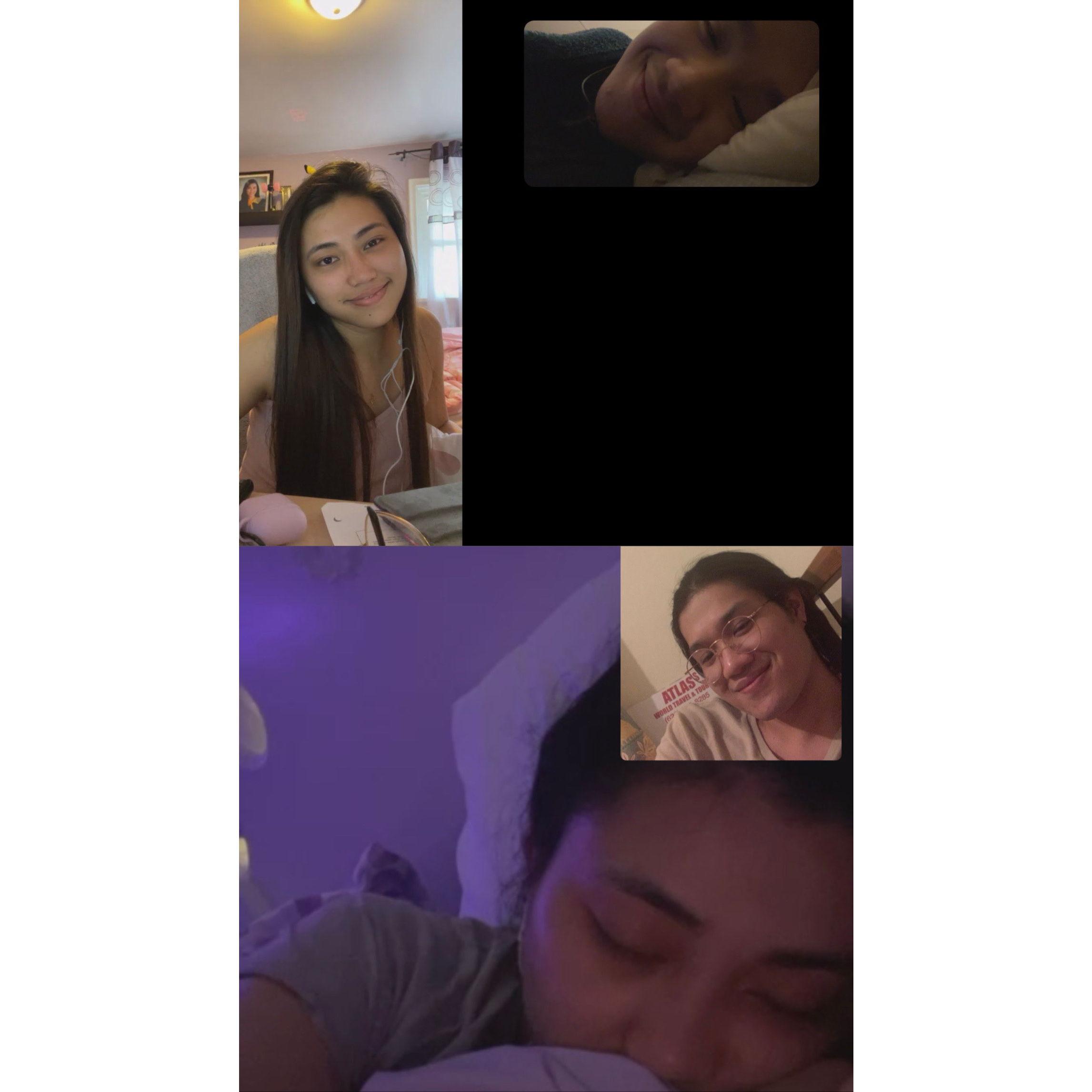 One of the first videocalls and early talking stage