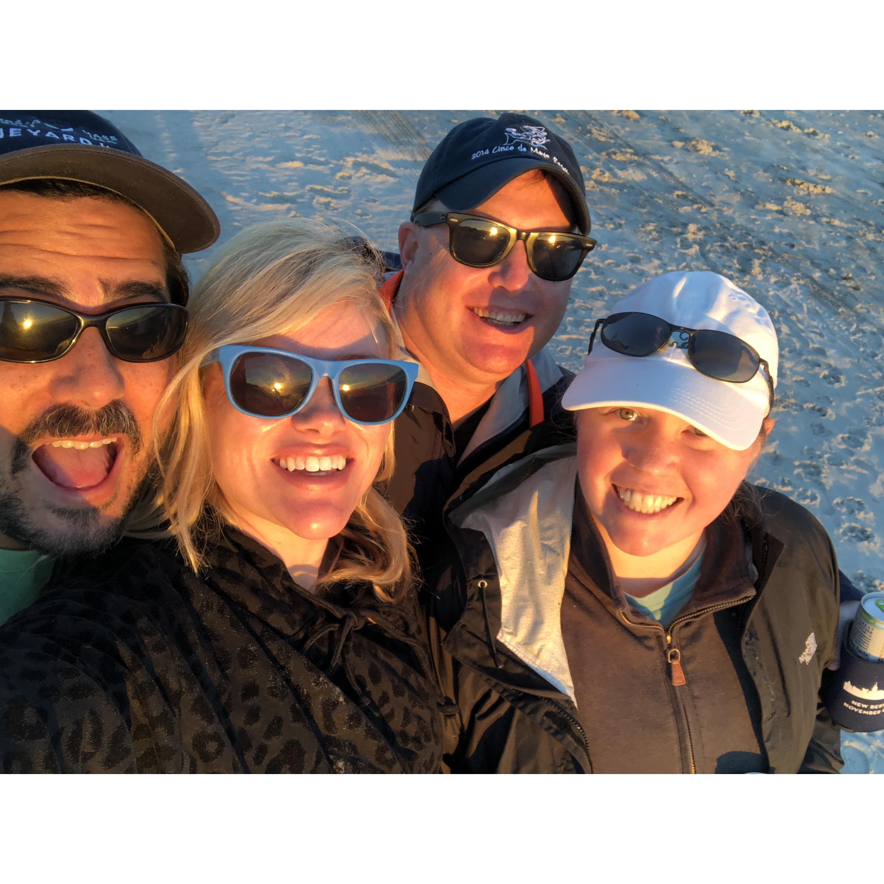 Sunset beach sunsets with great friends.