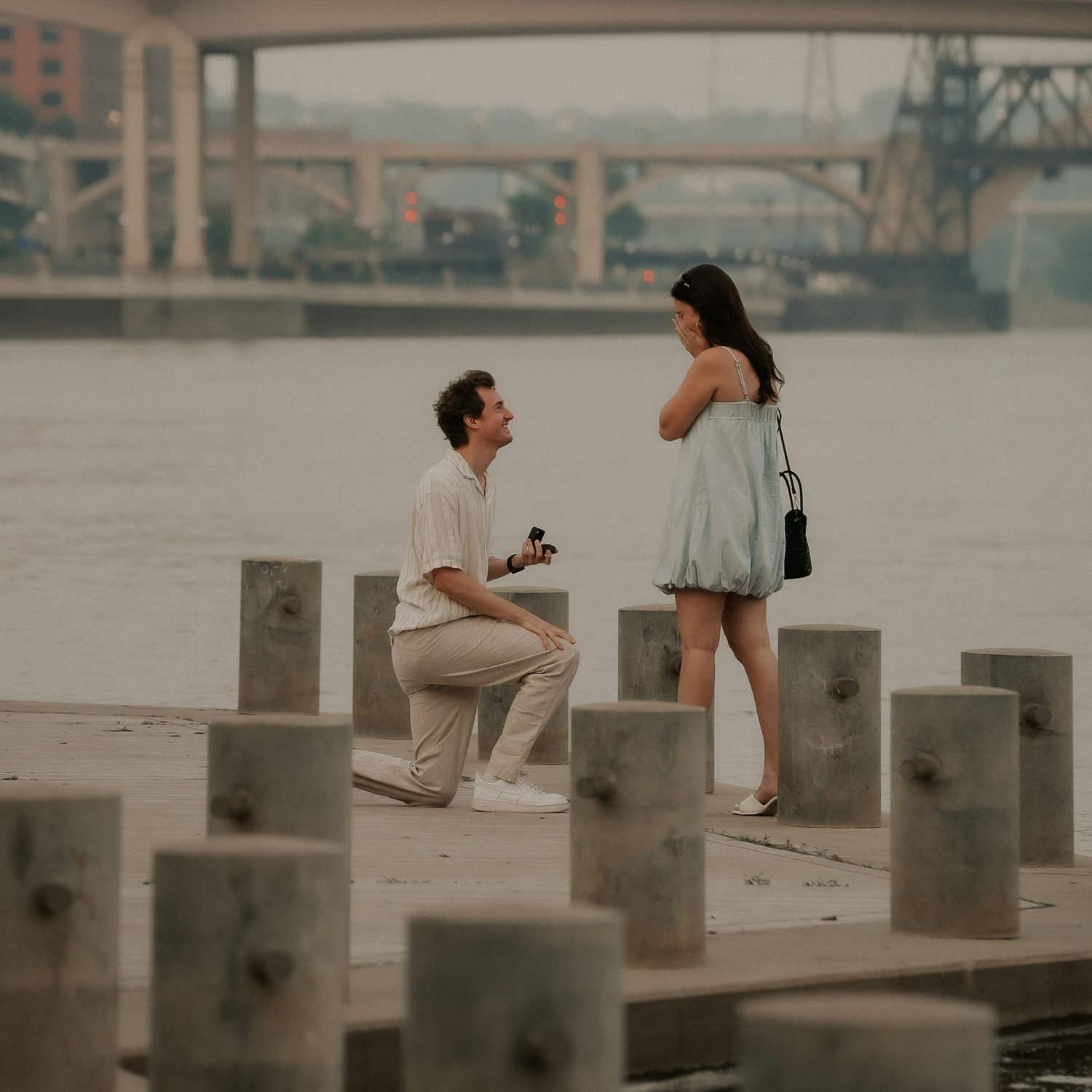 When Ry popped the question (thanks Alex and Jehnah for hiding in the bushes for these LOL)