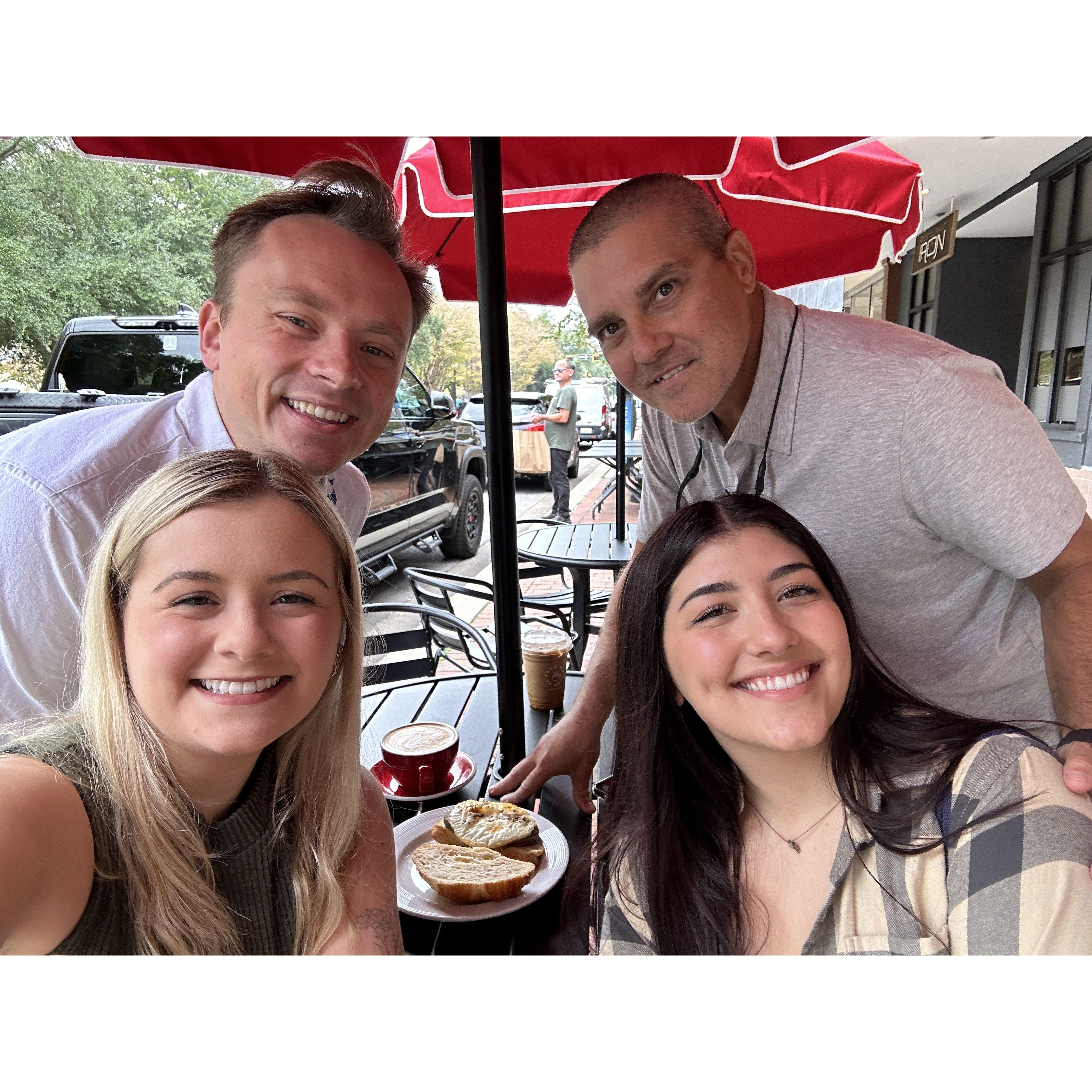 Rick (Liz's Stepdad) with Syd, Nick, and Liz! We love and miss the Rex Cafe in Pensacola, FL