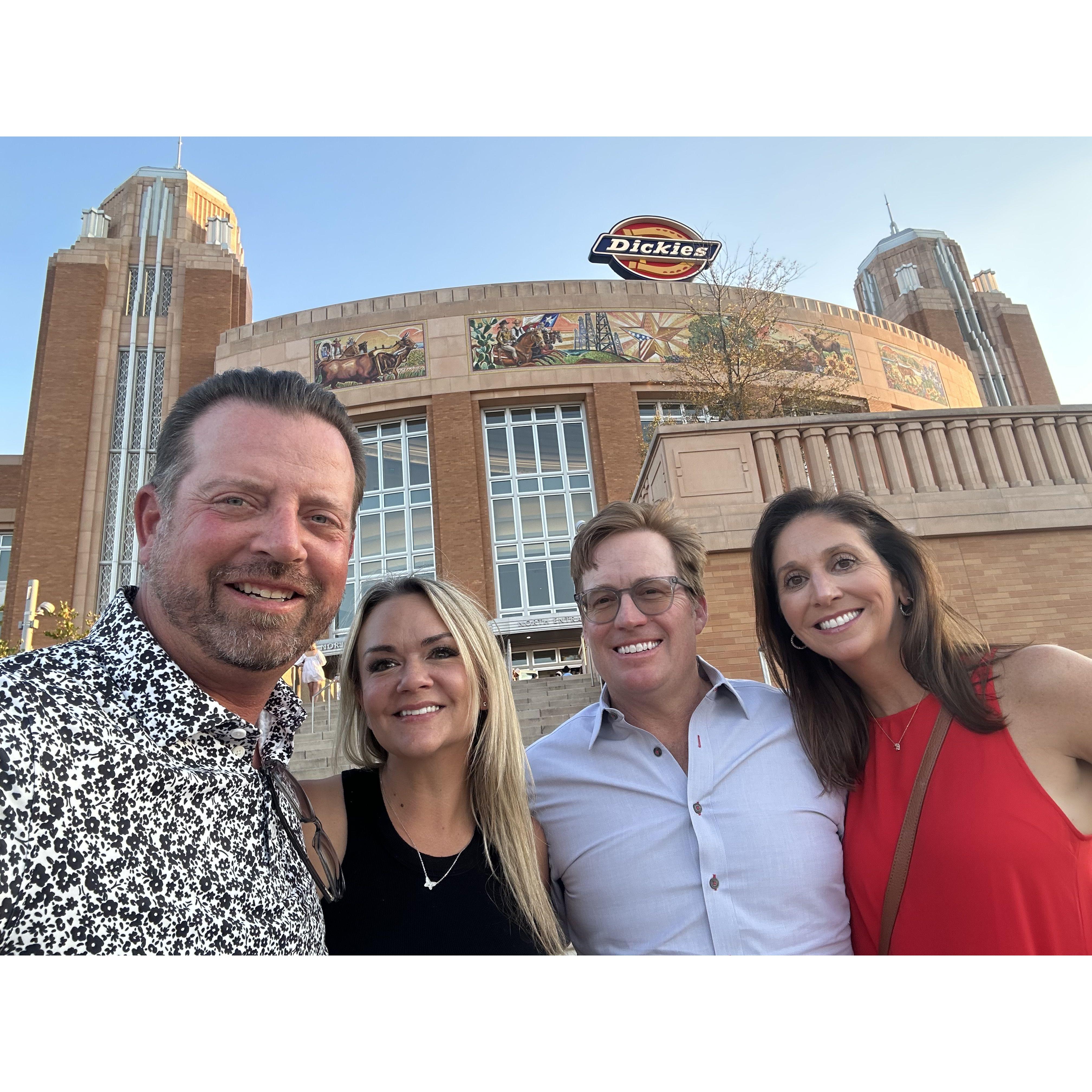 Mike & Ellie with Dan Crump and Katie Zimmerman at Dickies Ft Worth for Luke Bryan concert 2023!