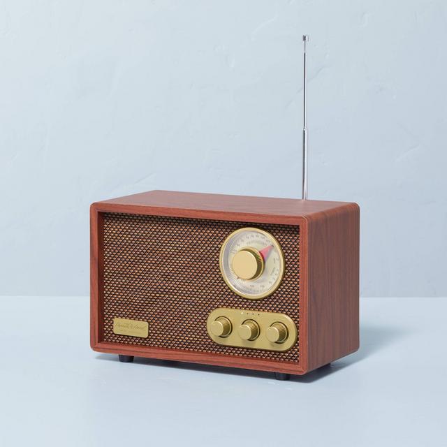 Portable AM/FM Bluetooth Radio Tonal Brown - Hearth & Hand™ with Magnolia