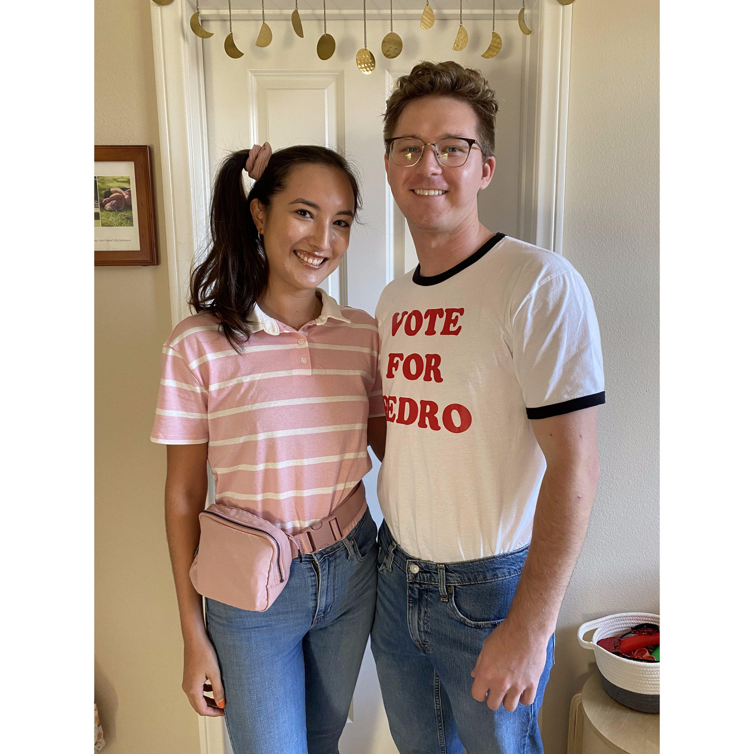One of our couples' Halloween costumes (Napoleon Dynamite & Deb)
