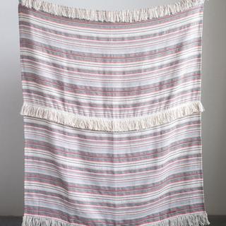 Ranch Cotton Woven Striped Throw