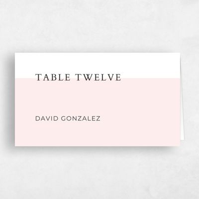 Blush, Pink Wedding Place Card - Morrison
