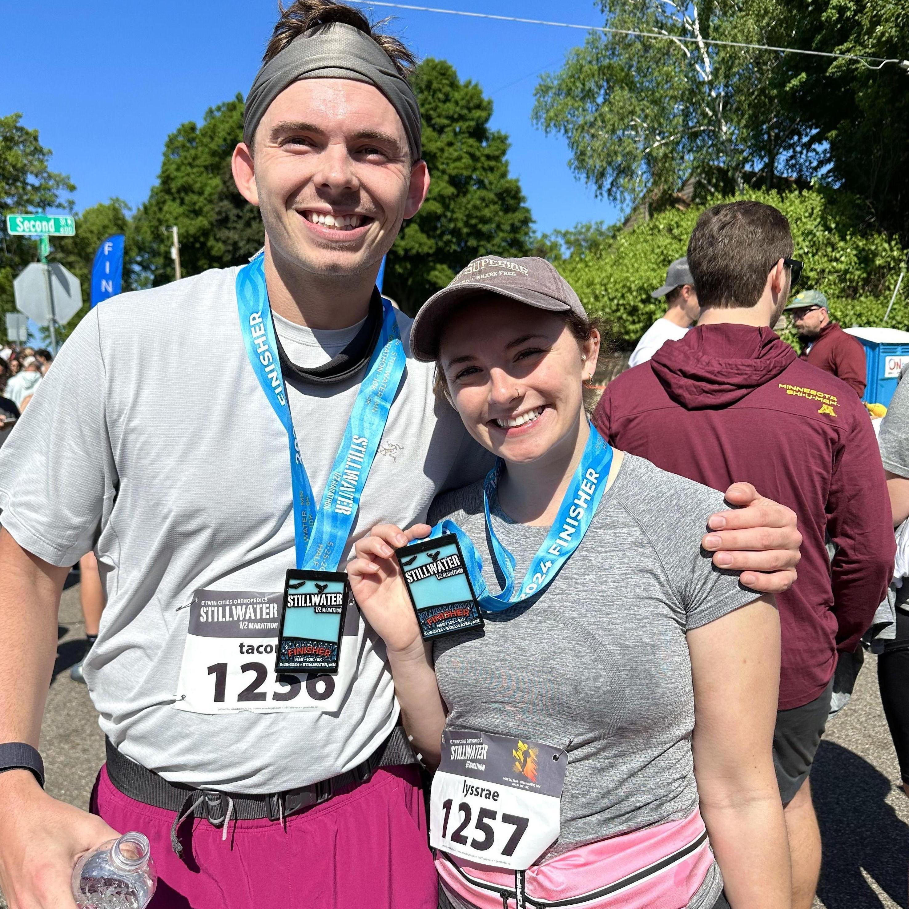 We were crazy and ran the Stillwater half marathon together for the first time.