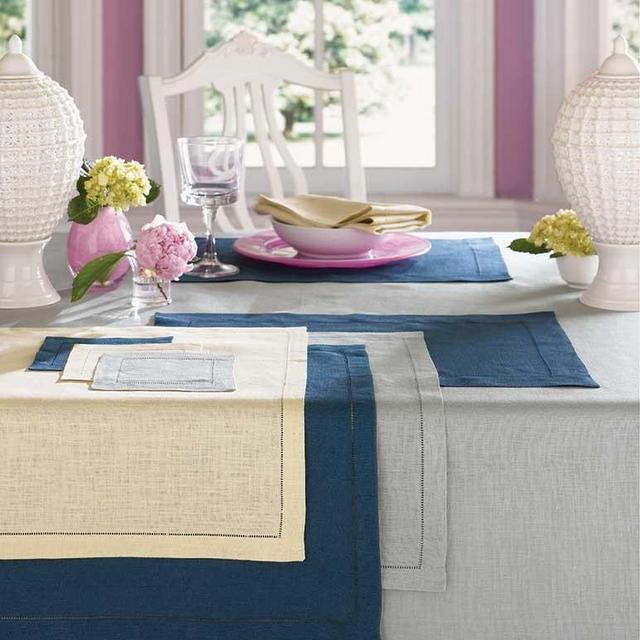 Sferra Linen Hemstitch Tablecloth 66'' x 106''