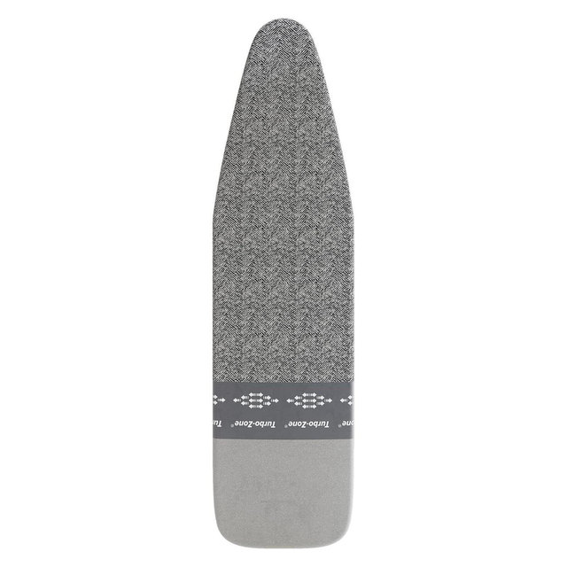Bartnelli Cotton 54"x15" Ironing Board Cover, Scorch-Resistant, Park & Turbo Zone, Denim Gray