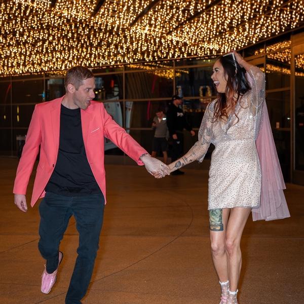 Justin’s skipping captured in a photo. Chanoa trying not to get the ick.