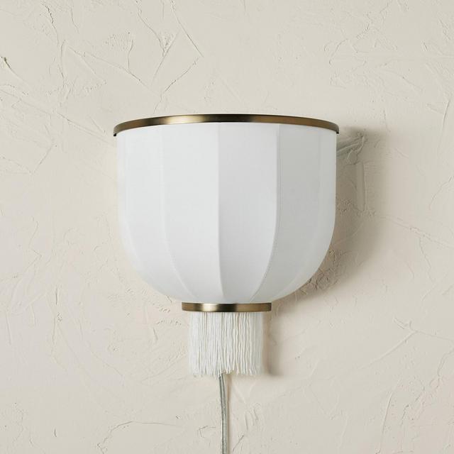 Euclid Fabric Sconce (Includes Light Bulb)Cream - Opalhouse™ designed with Jungalow™