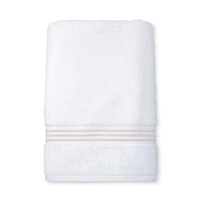 MicroCotton&#174; Spa Bath Sheet Peach Stripe - Fieldcrest&#174;