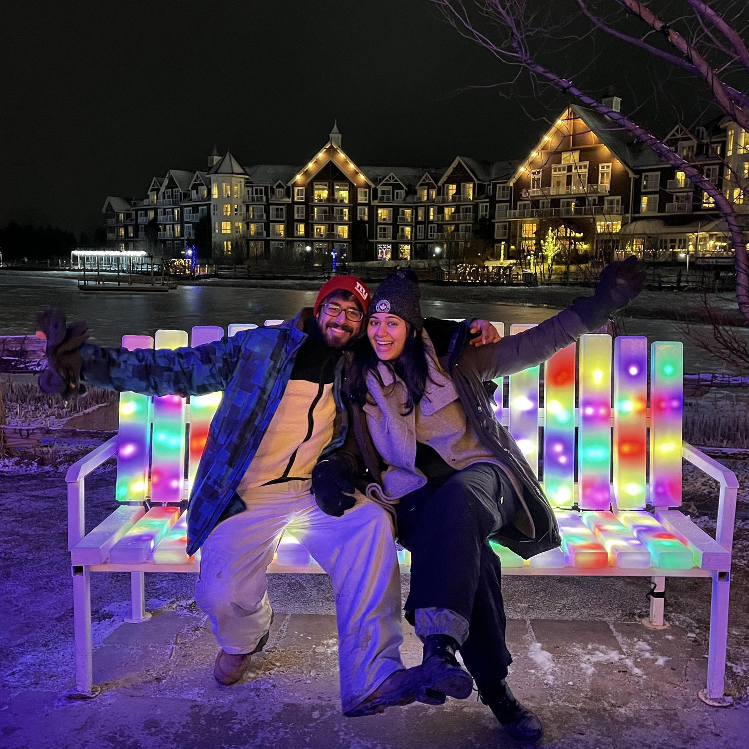 May our wedding be as colourful as this bench (hopefully not as cold)