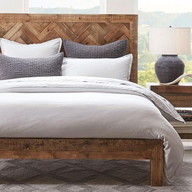 Washed Sateen Duvet Cover, Full/Queen, Gray Mist