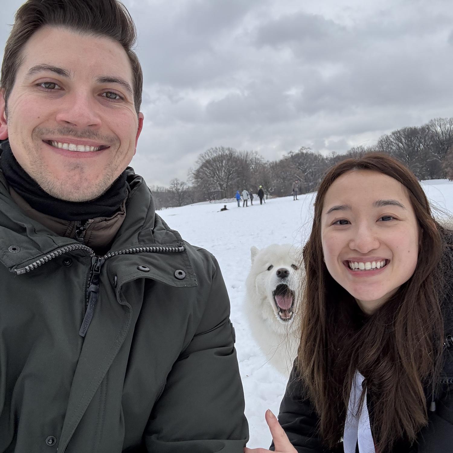 Snowy day with Ghost, 2025