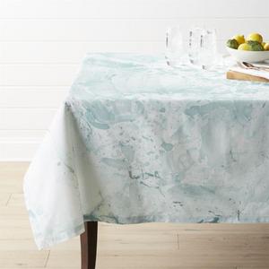 Marbled Aqua Tablecloth 60"x90"